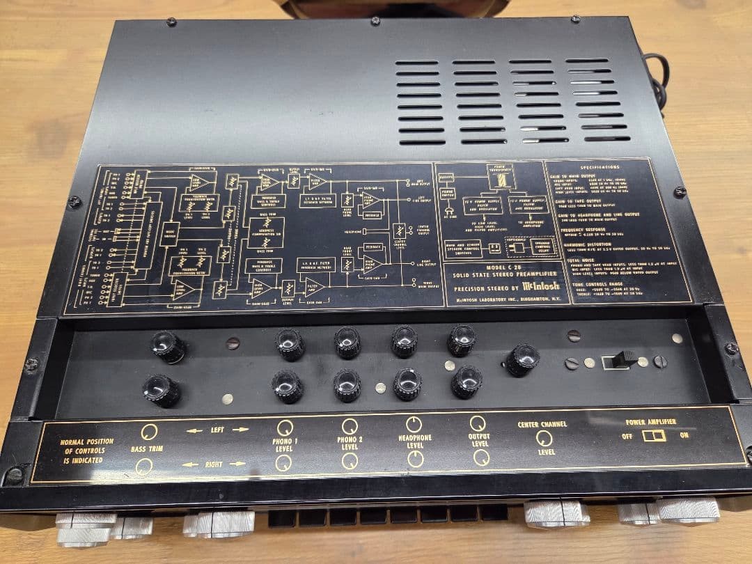 McIntosh C28 Stereo Preamplifier Vintage Hi-Fi Solid State Preamp Classic USA