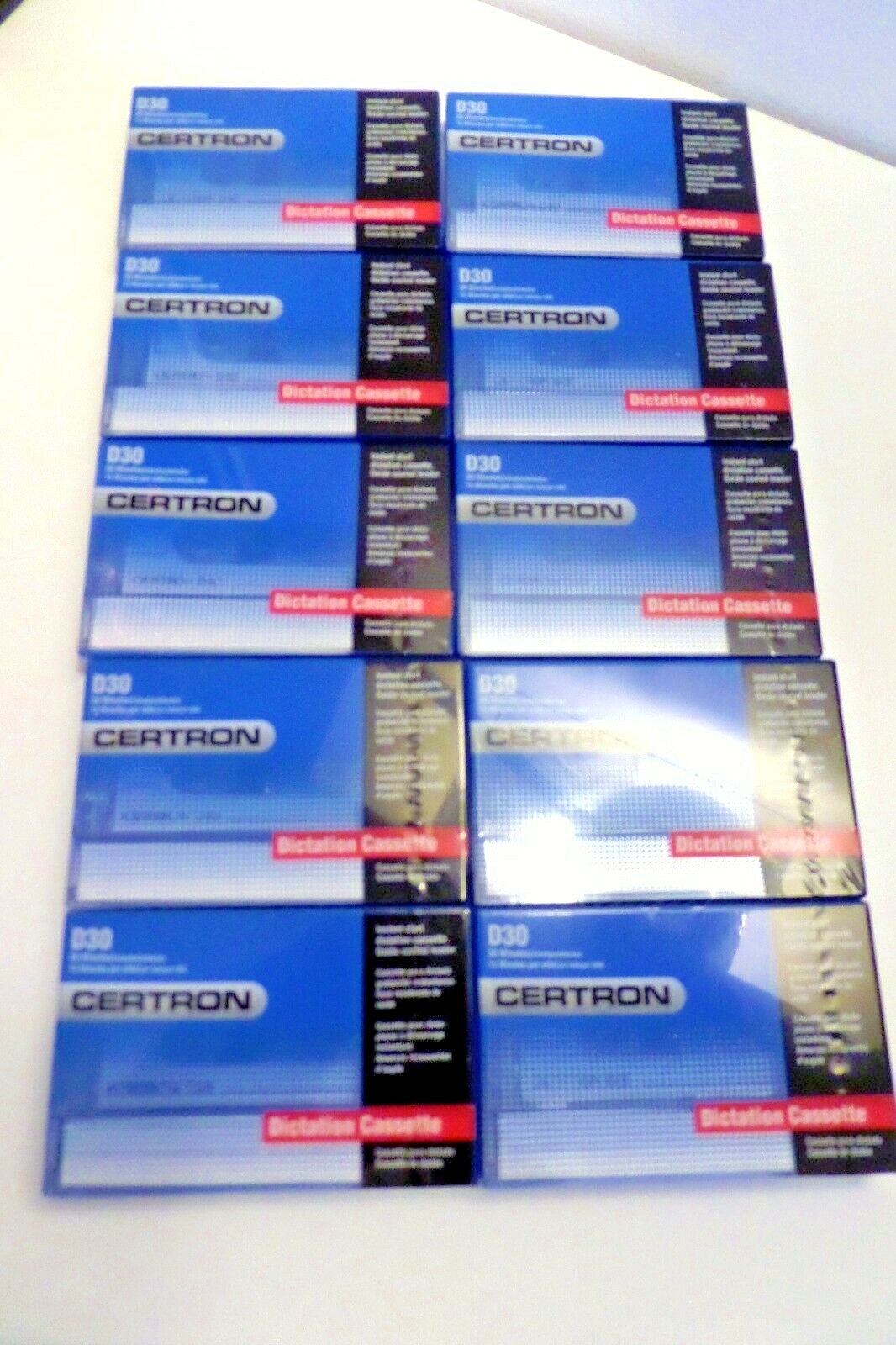Blank Audio Recording Cassette Tapes D 30 Minutes Certron, Lot Of 10