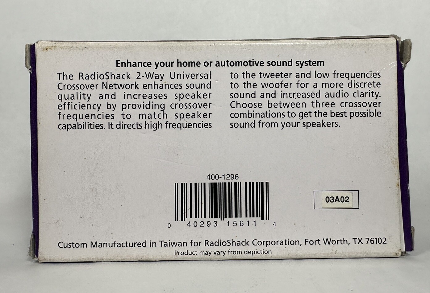 Universal 2 Way Crossover Network by Radio Shack 40-1296 – New In Open Box