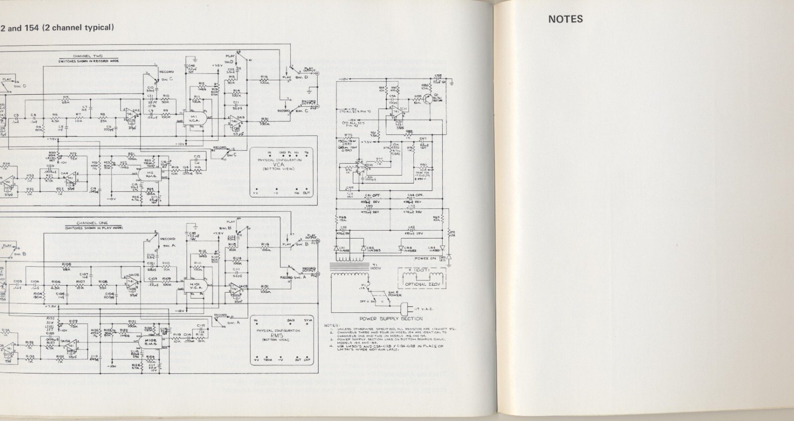 DBX 152 / 154 Noise Reduction System Vintage Instruction Manual Only HTF Booklet