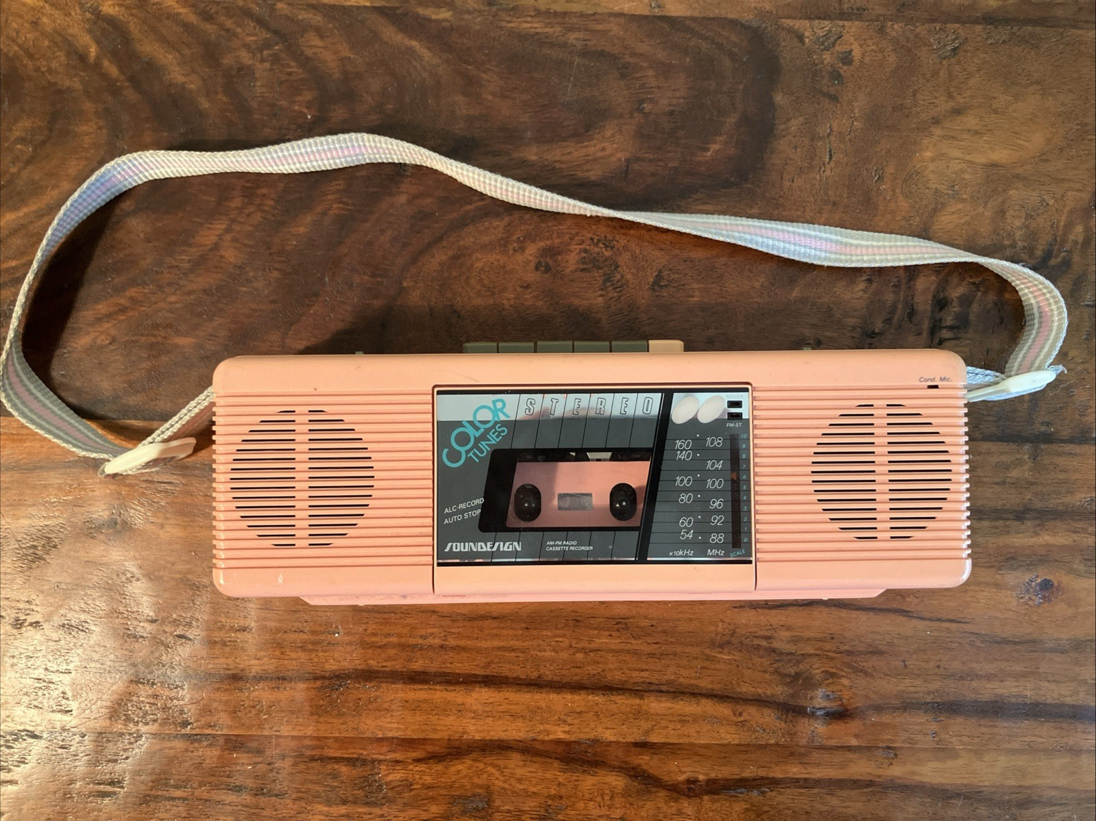 1980s Color Tunes Sound Design Pink 4617 Radio Cassette Boombox