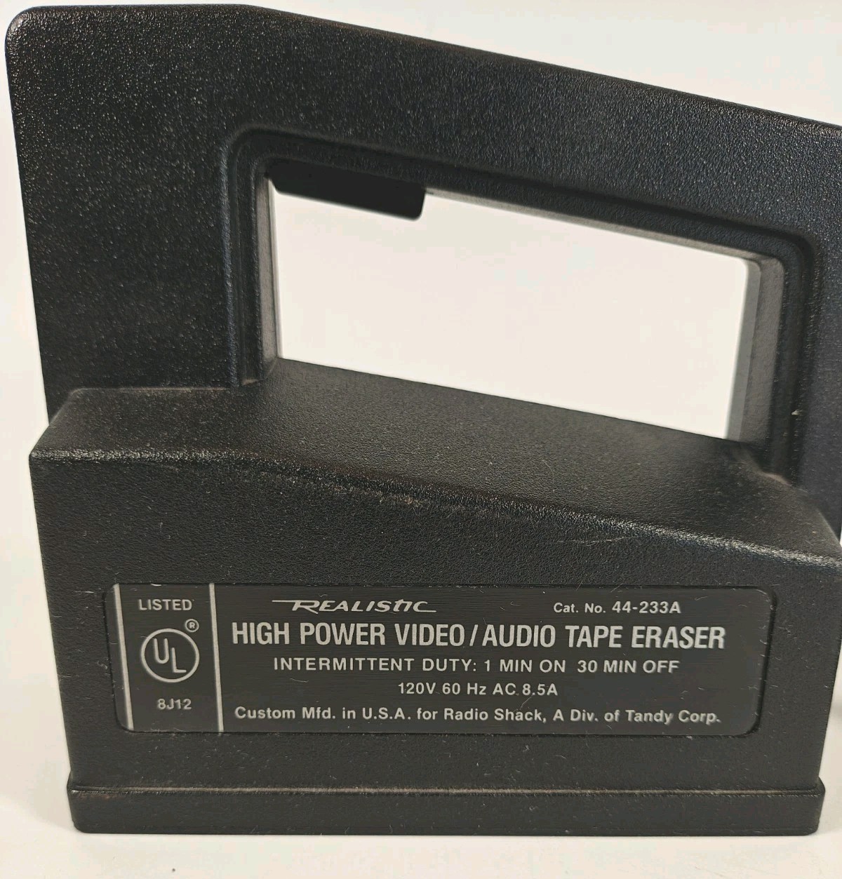 Realistic Radio Shack 44-233A High Power Audio & Video Tape Eraser USA