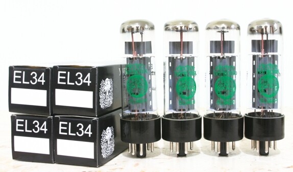 (Elegant Edition) Match Quad 4pcs Electro-harmonix EL34 tube KT-77 6CA7