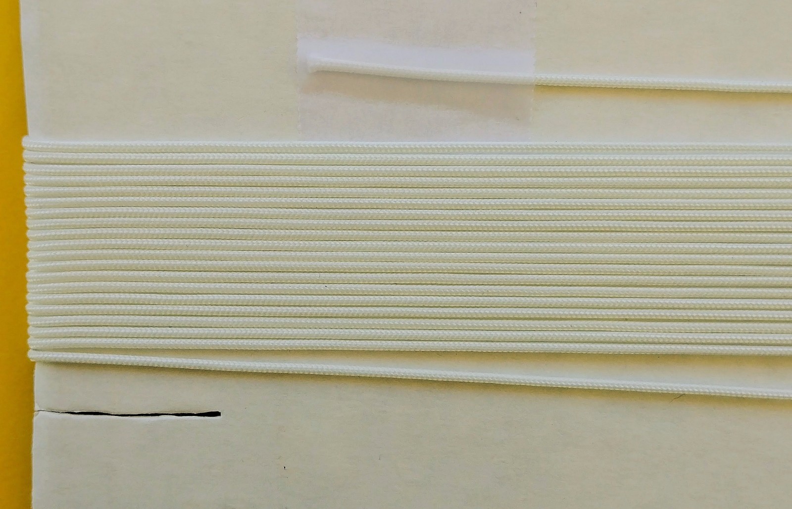25-Ft Braided Dial String Vintage Radios Clock Weight Cord 0.040″ (1.0mm) White