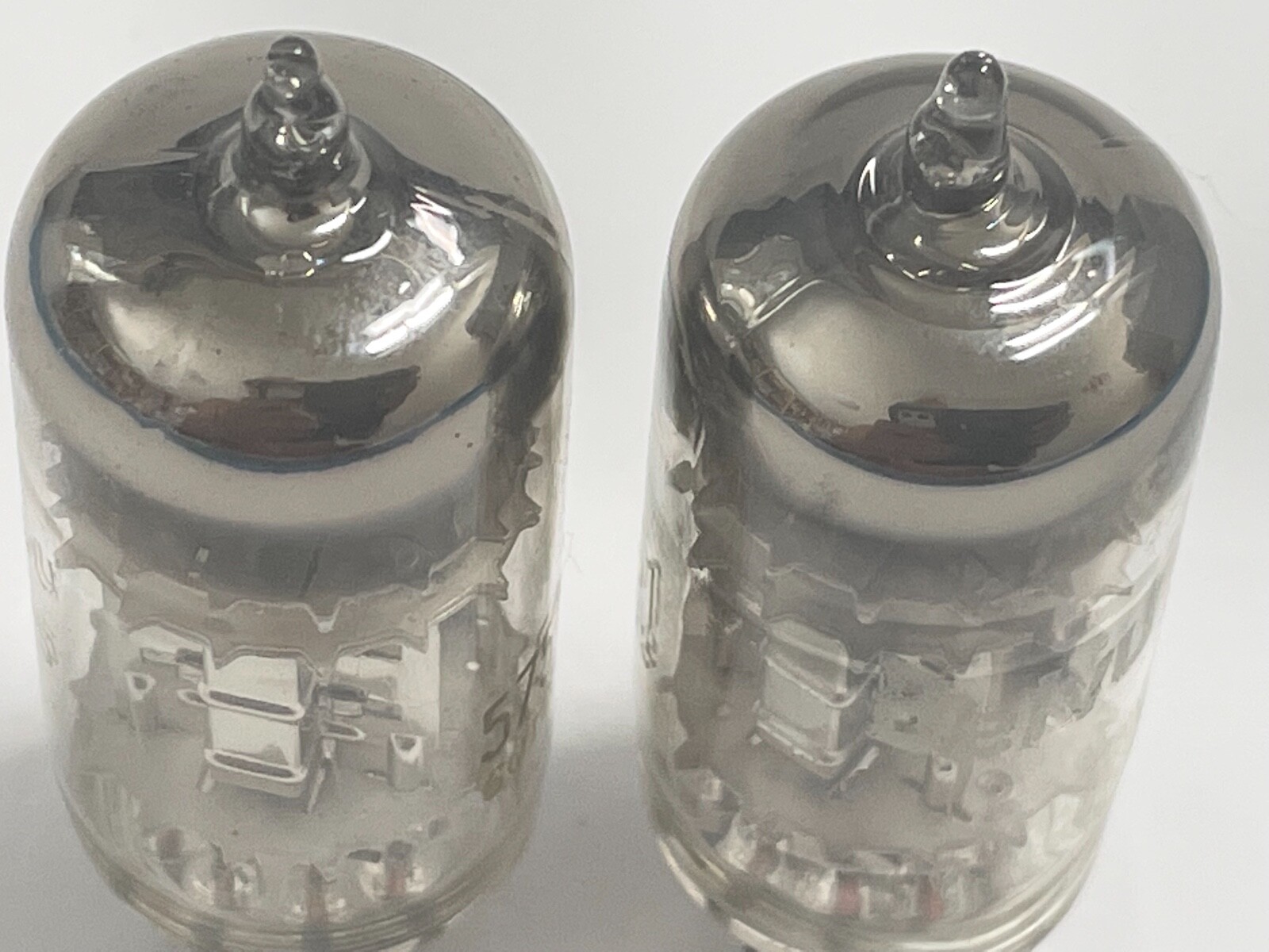 ULTRA RARE BELVU PAIR 12AX7 – ECC83 – SILVER PLATES – ECC803S Triple micas