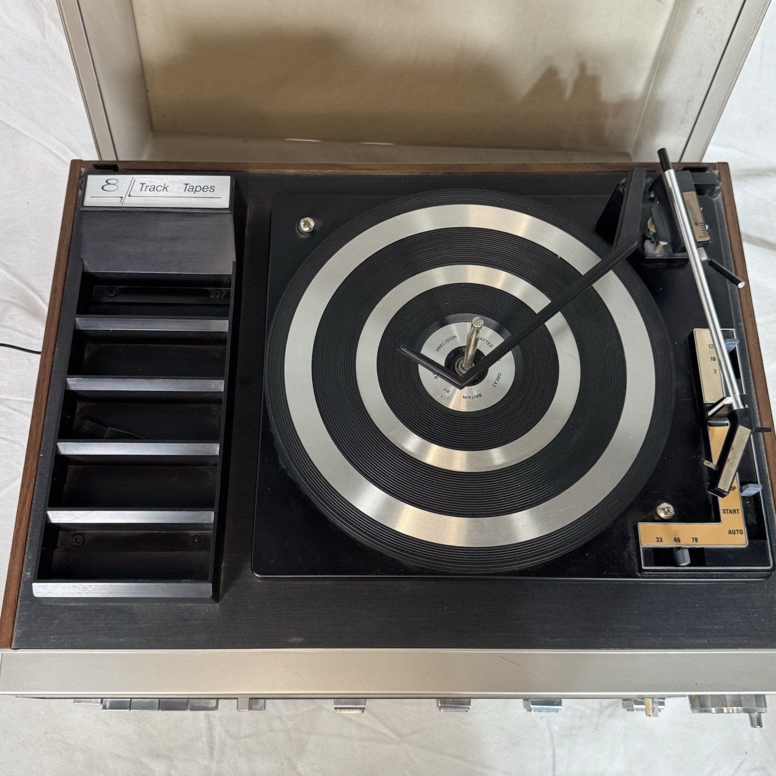 VTG Soundesign Turntable 8 Track Player Radio Record Player ~ TESTED FOR POWER ~