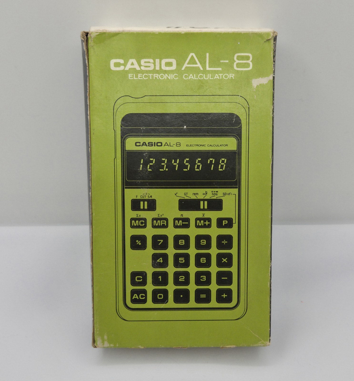 Vintage Casio AL-8 Calculate Mint Condition w/ Original Receipt, Paper Work, Box