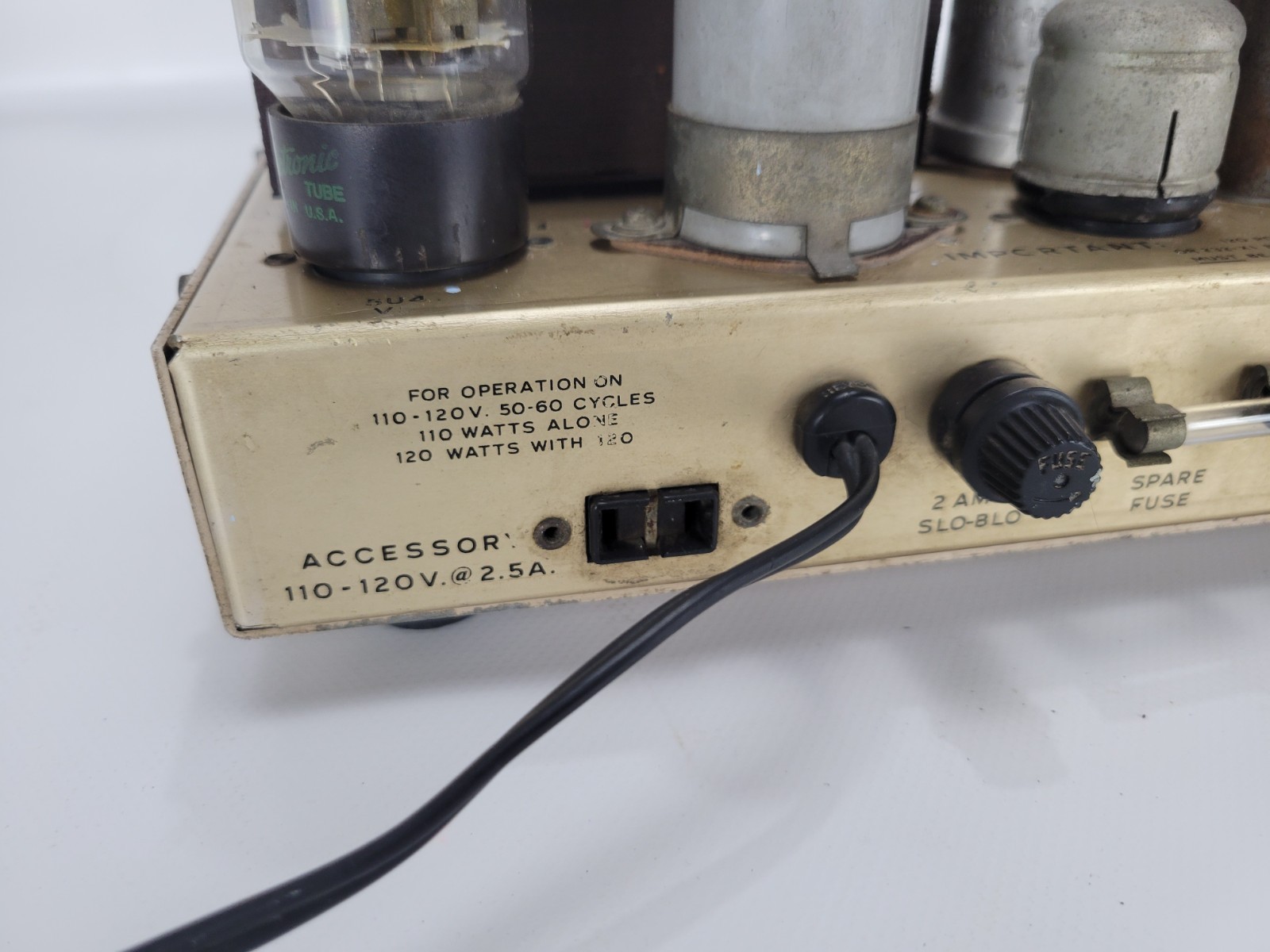 H.H. SCOTT TYPE 232 VINTAGE TUBE MONOBLOCK POWER AMPLIFIER TESTED WORKING