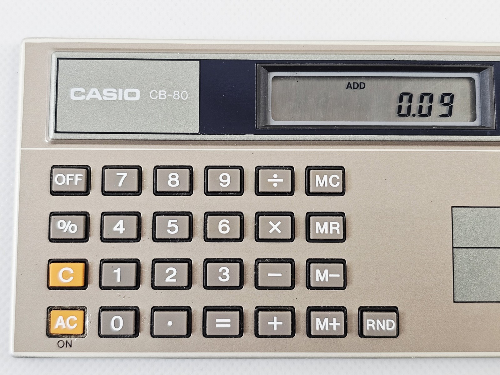 Casio CB-80 Checkbook Electronic Calculator TESTED & WORKS US SELLER