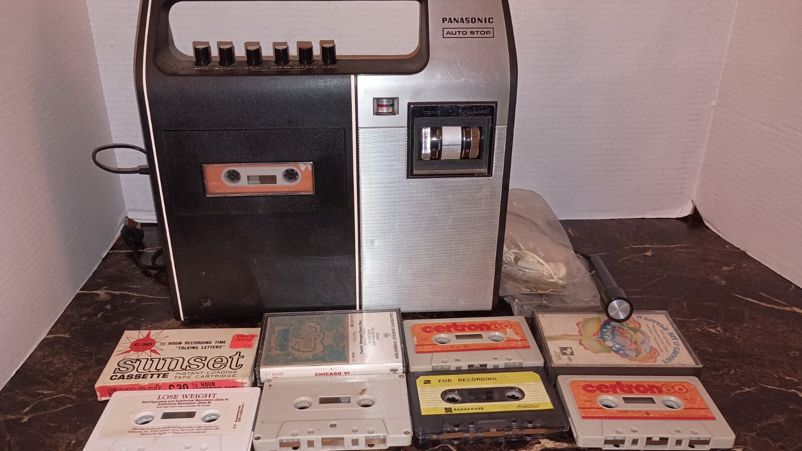 VINTAGE Panasonic tape recorder Rq-226s Lot Tested Works-tapes Included