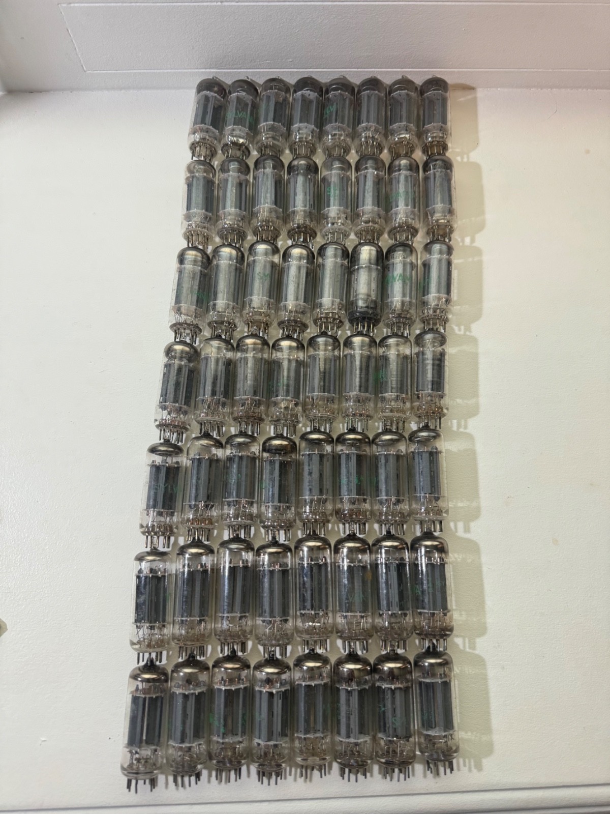Sylvania 12BH7A Vacuum Tubes / Long Grey Plates