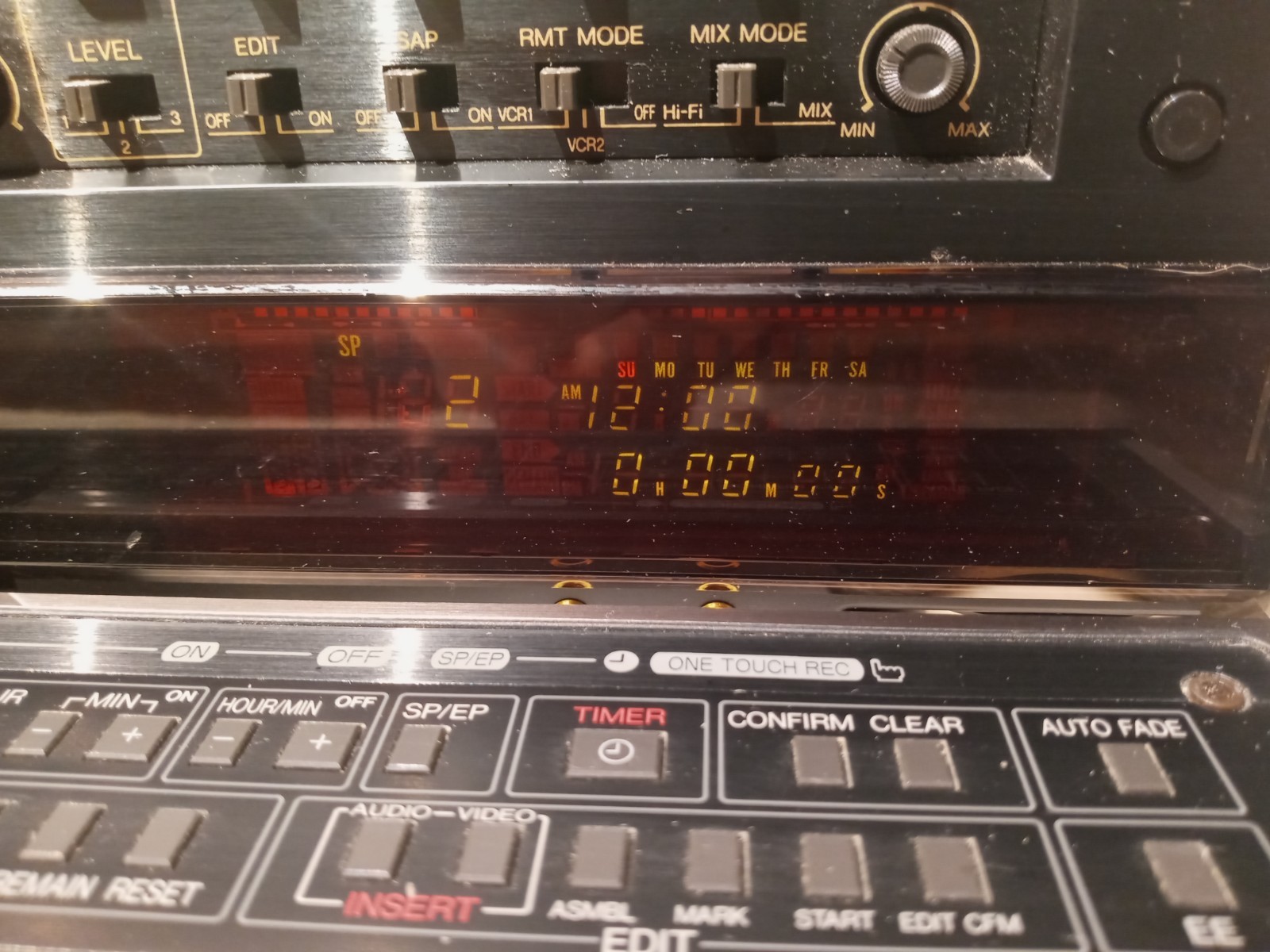 *RARE S-VHS VCR (SUPER VHS)* 1989/1990 Toshiba SV-F990 *Partially works*