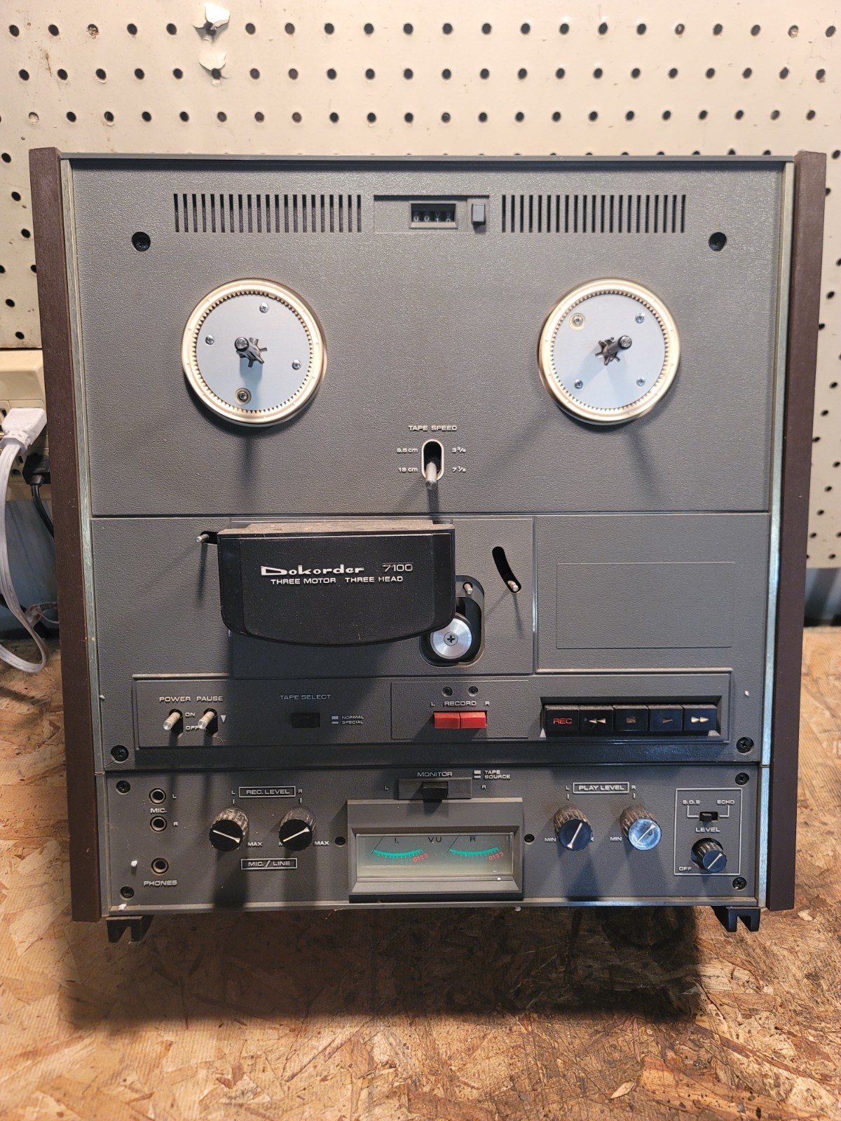 Dokorder 7100 Three Motor Three Head Reel to Reel Tape Recorder PARTS ONLY