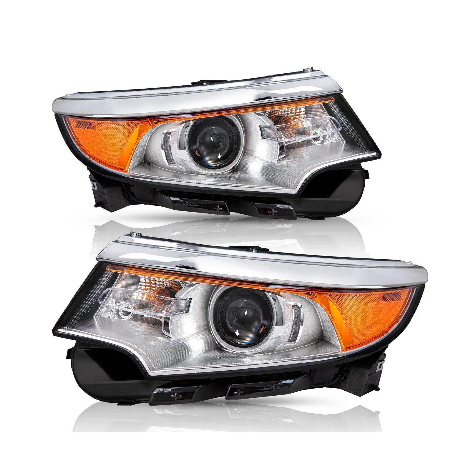 Headlight Assembly [Halogen Type Models] Fit for 2011 2012 2013 2014 Ford Edg…