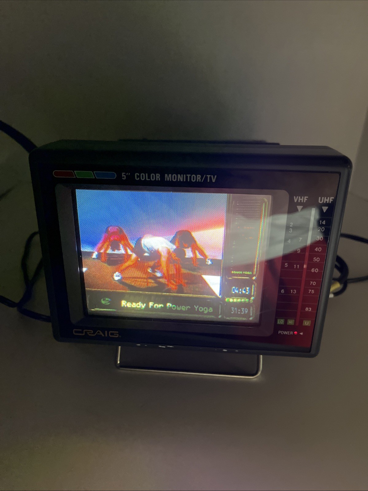 Craig 5″ Color Monitor/TV CRT Portable Player , Vintage PC570