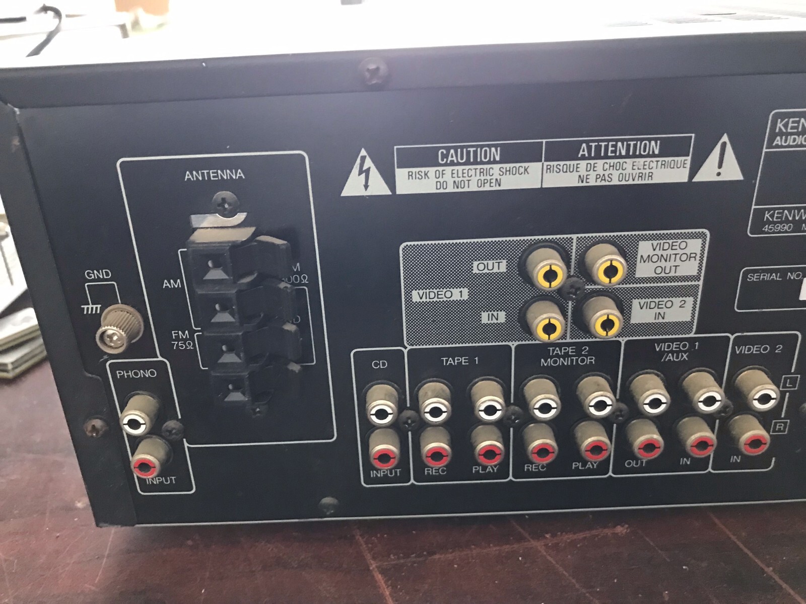 Kenwood KR-V6020 Audio-Video Stereo Receiver PLEASE READ
