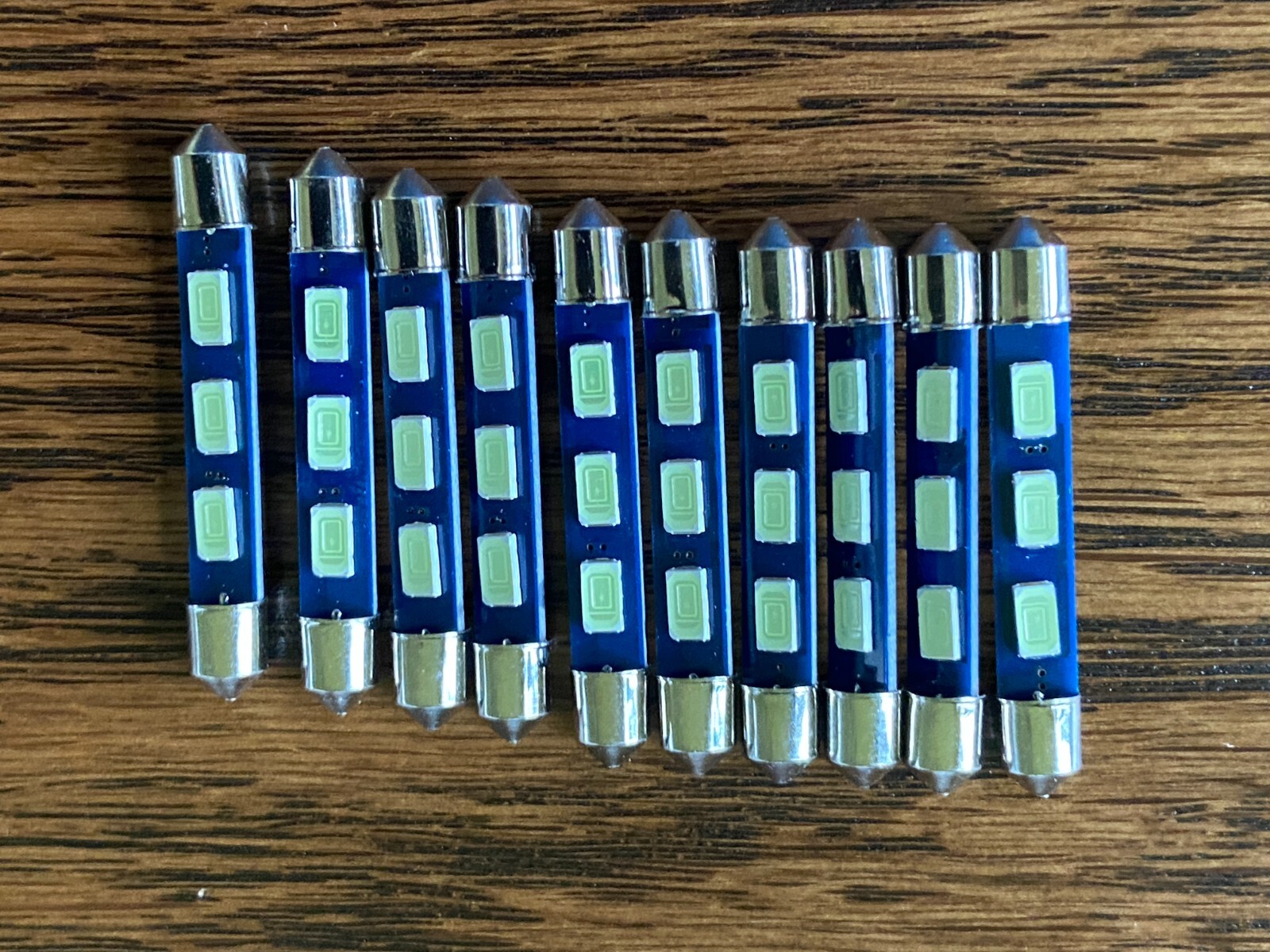 10 New Cool Blue 43mm Festoon Lamp LED Light Bulbs McIntosh MX112 MX113 MX114