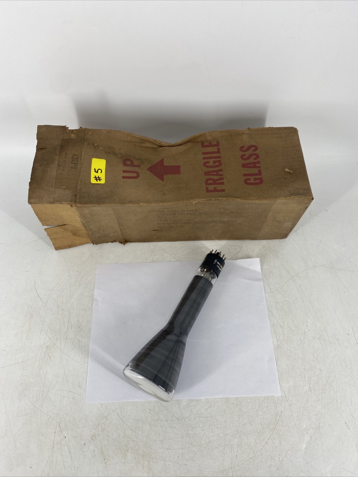 RARE Vintage Waterman 3EP1 Electron Tube Made in USA NEW OLD STOCK