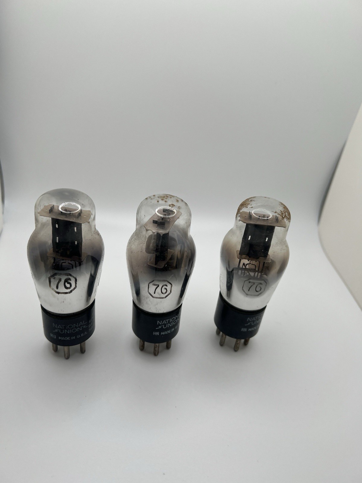 NATIONAL UNION 76 VACUUM TUBES LOT OF 3