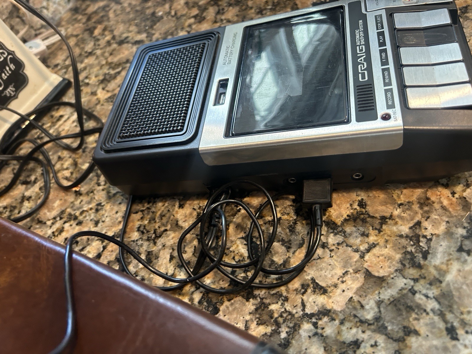 Vintage Craig Cassette Tape Recorder Player W Microphone & Case Tested VIDEO