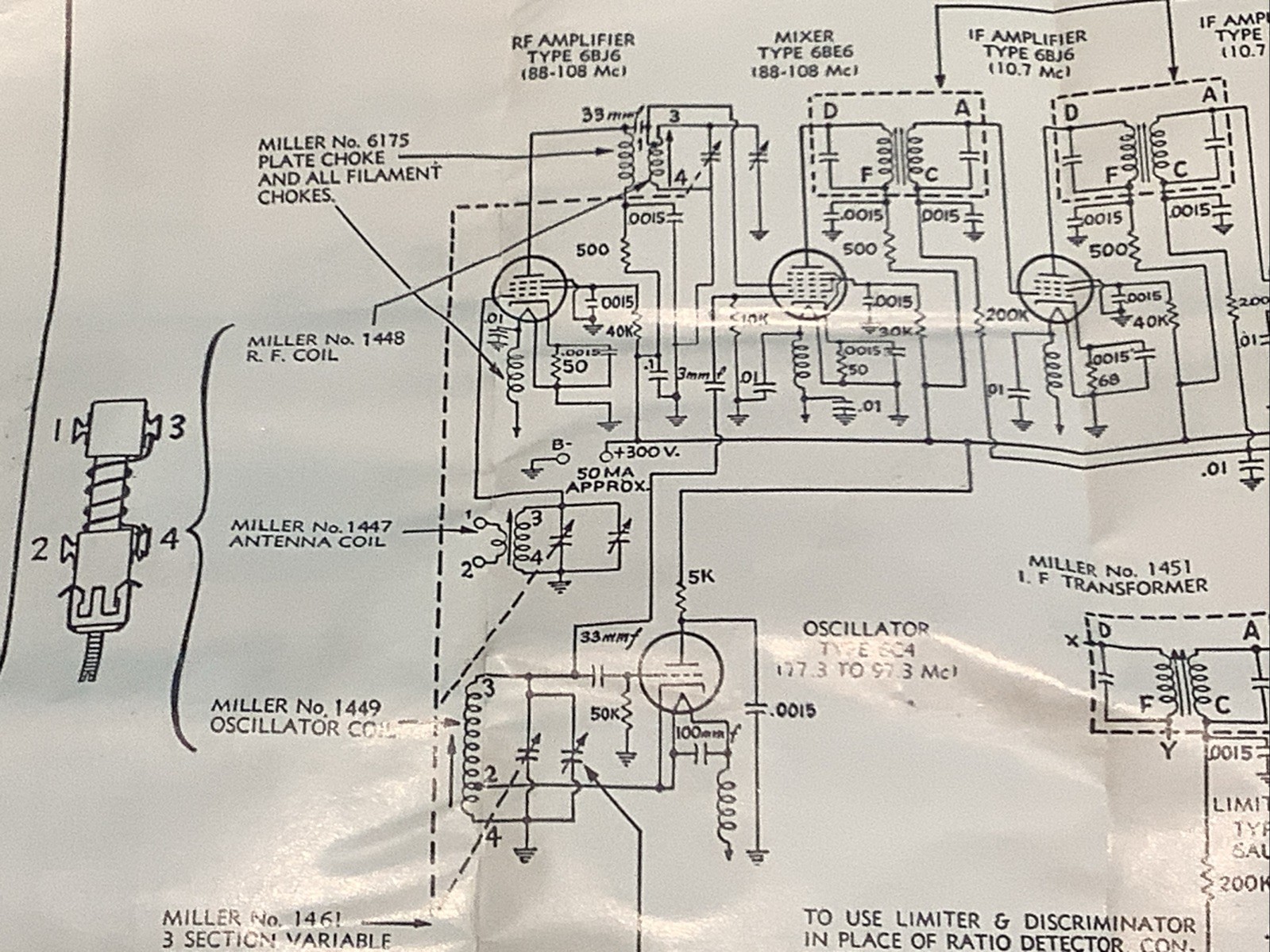 Miller 1447 FM Antenna Coil 88-108mHz