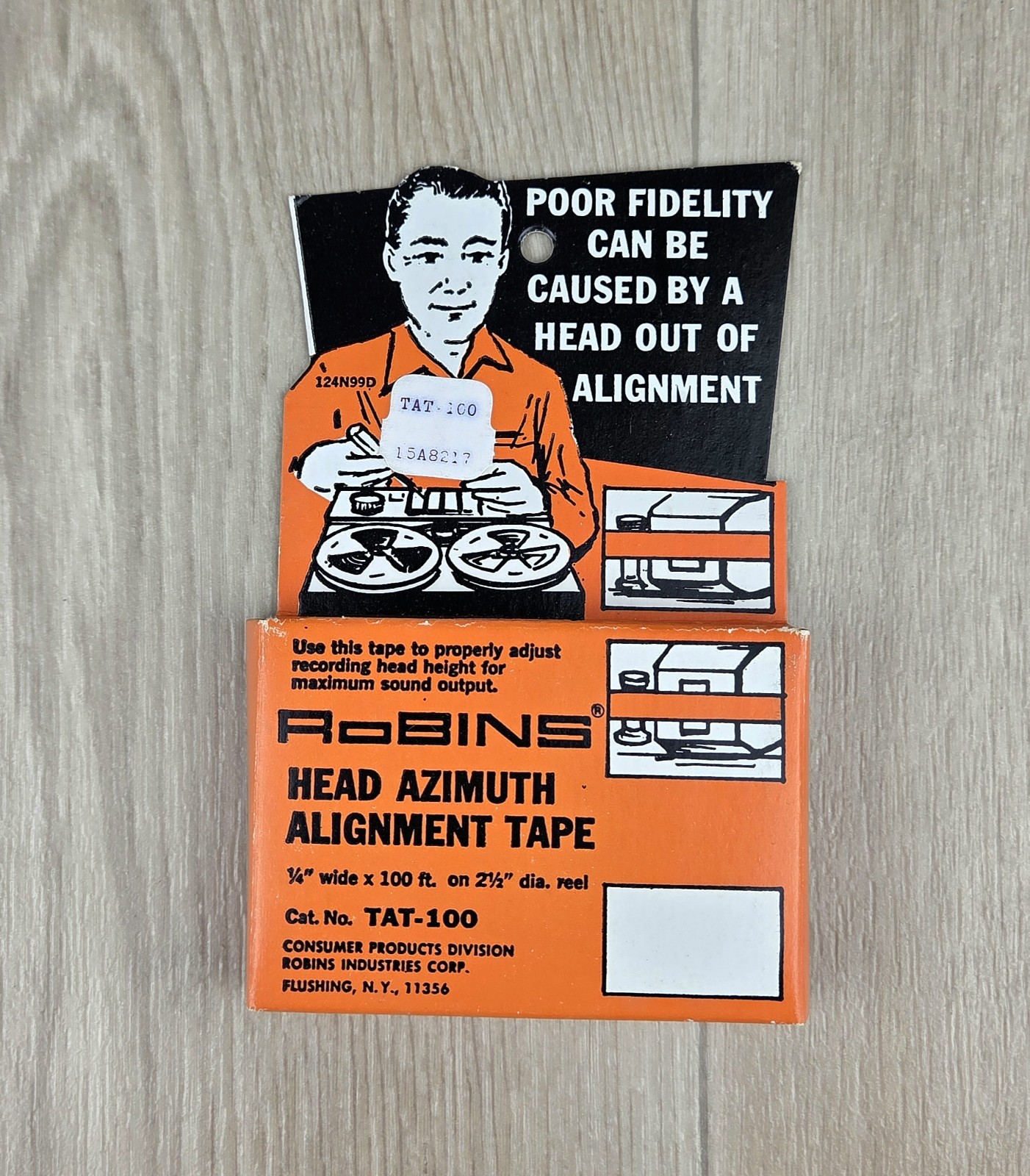 Vintage Robins Head Azimuth Alignment Tape TAT-100 USA Made Reel to Reel NEW