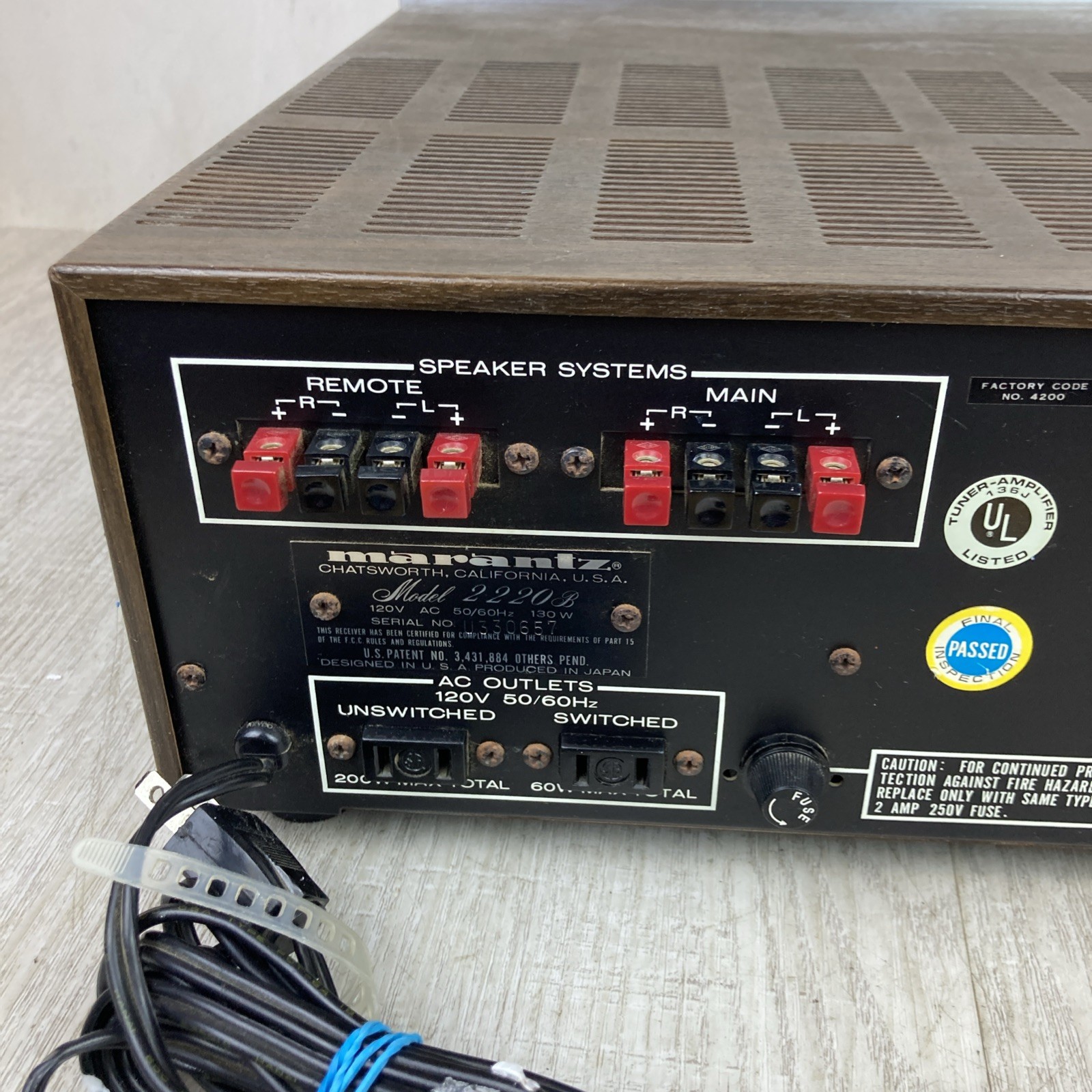 Marantz Model 2220B Stereo Receiver Original Box *READ*