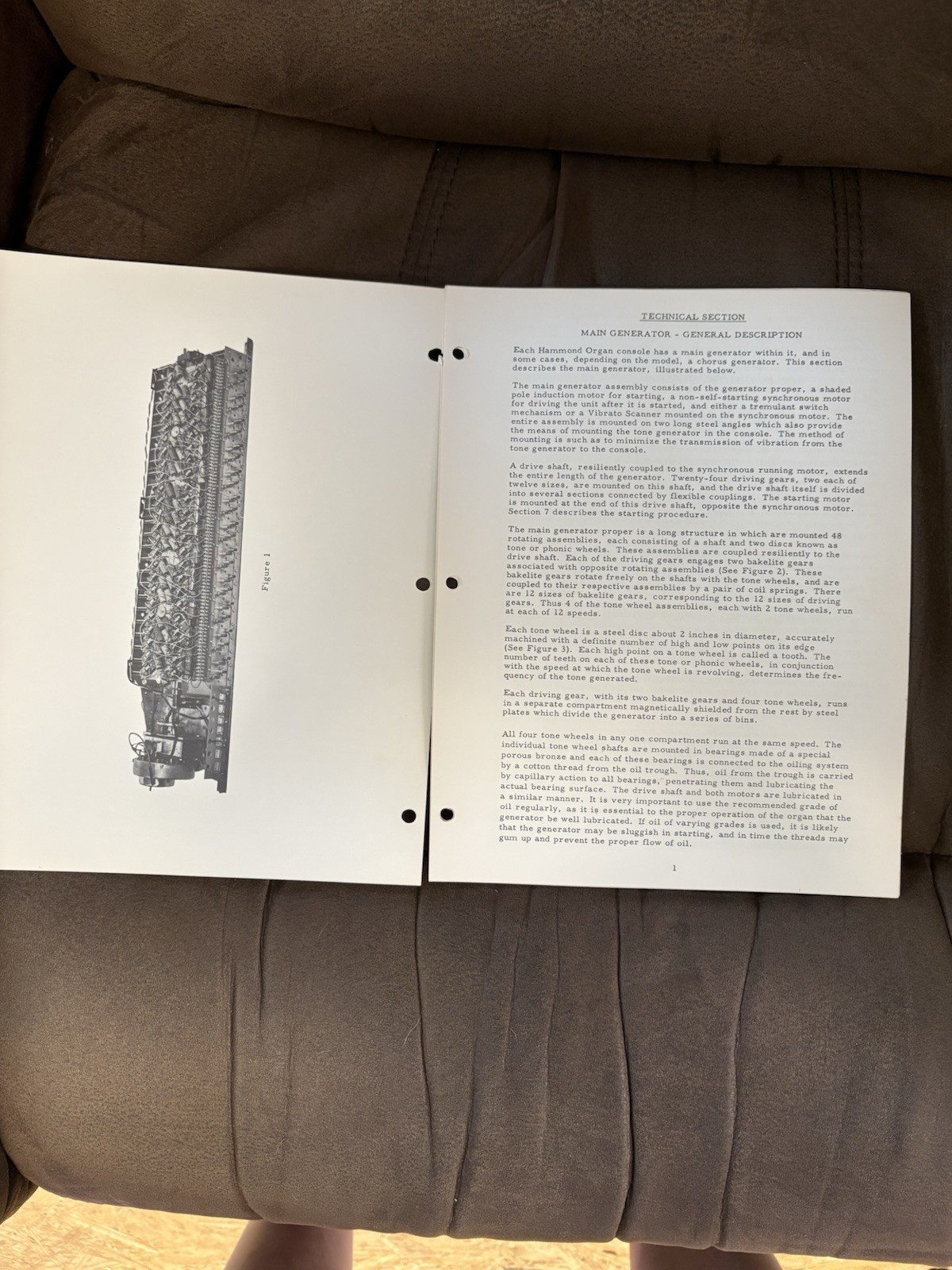 Vintage Hammond Organ Service Manual Main Generator Section 7 Pages Diagrams