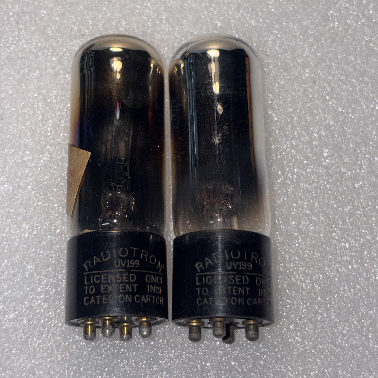 Pair RCA UV-199 Short Pin Vacuum Tubes Good Continuity Multiple Available