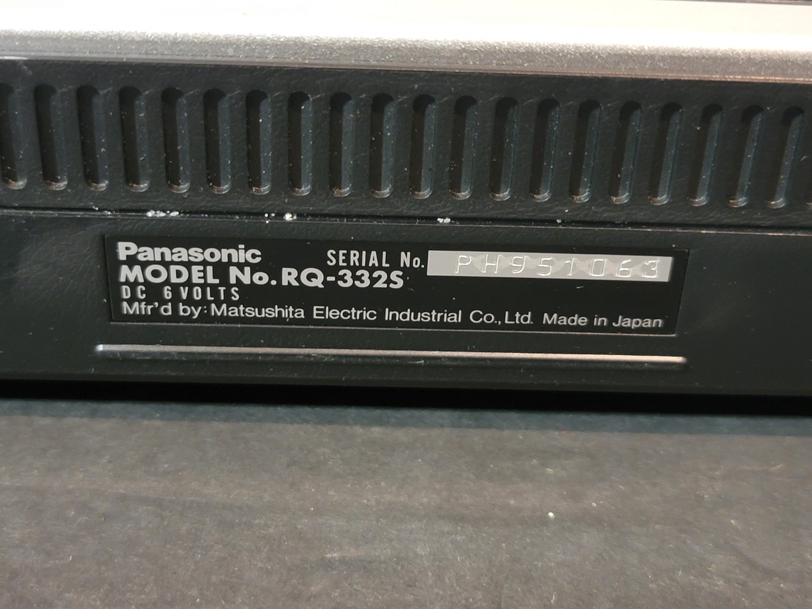 Vtg Handheld Panasonic RQ-332S Cassette Tape Recorder Player *Parts Or Repair *