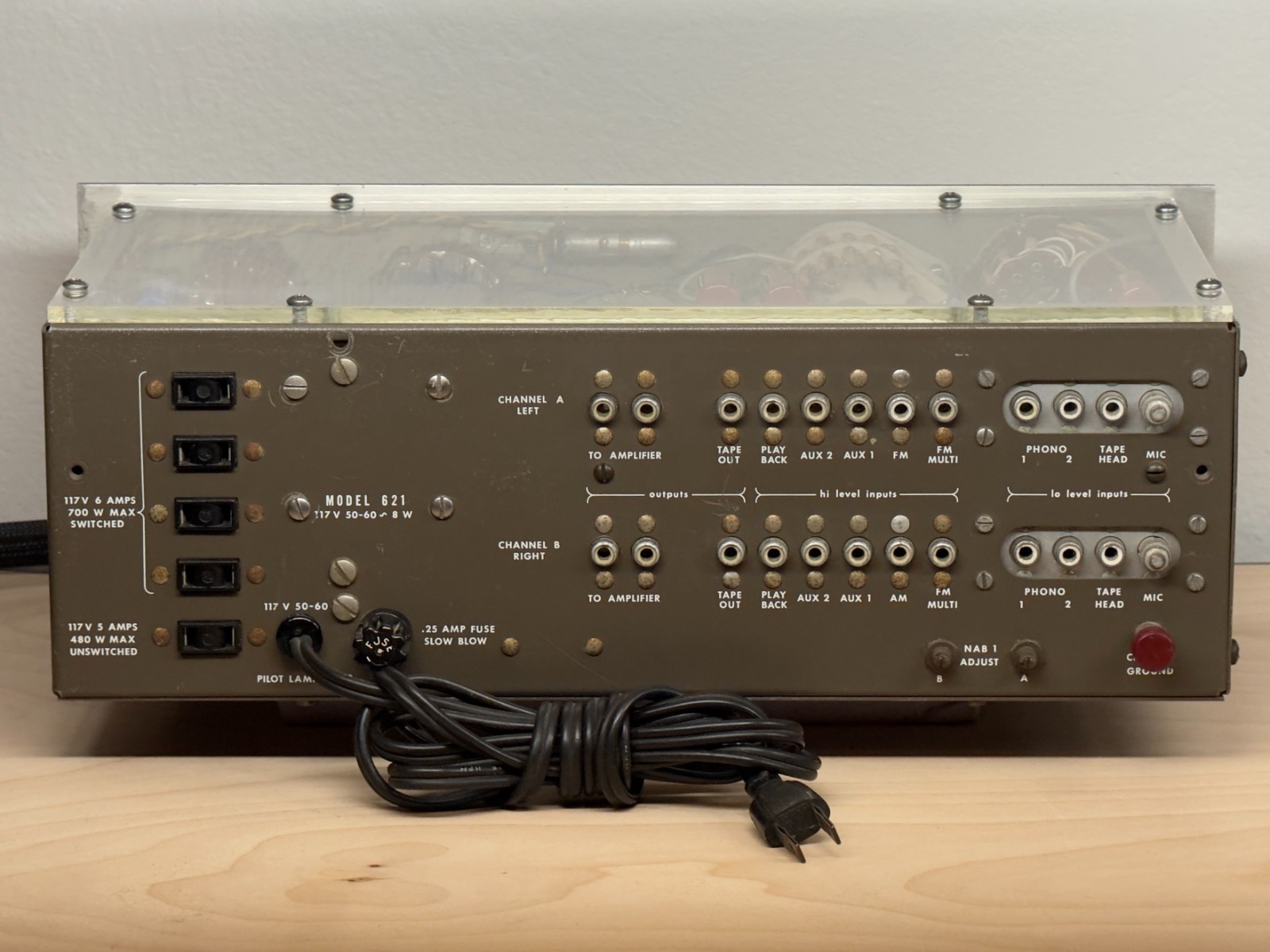 Vintage Hadley Laboratories 621E Stereo Concert Master Preamplifier – Restored