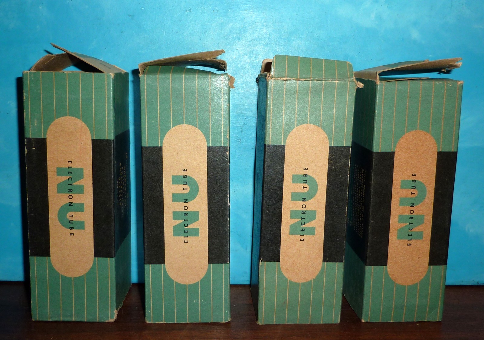 4 NU National Union Type 47 Tubes Blk Plate Hung Filaments Tested NOS/NIB LC~