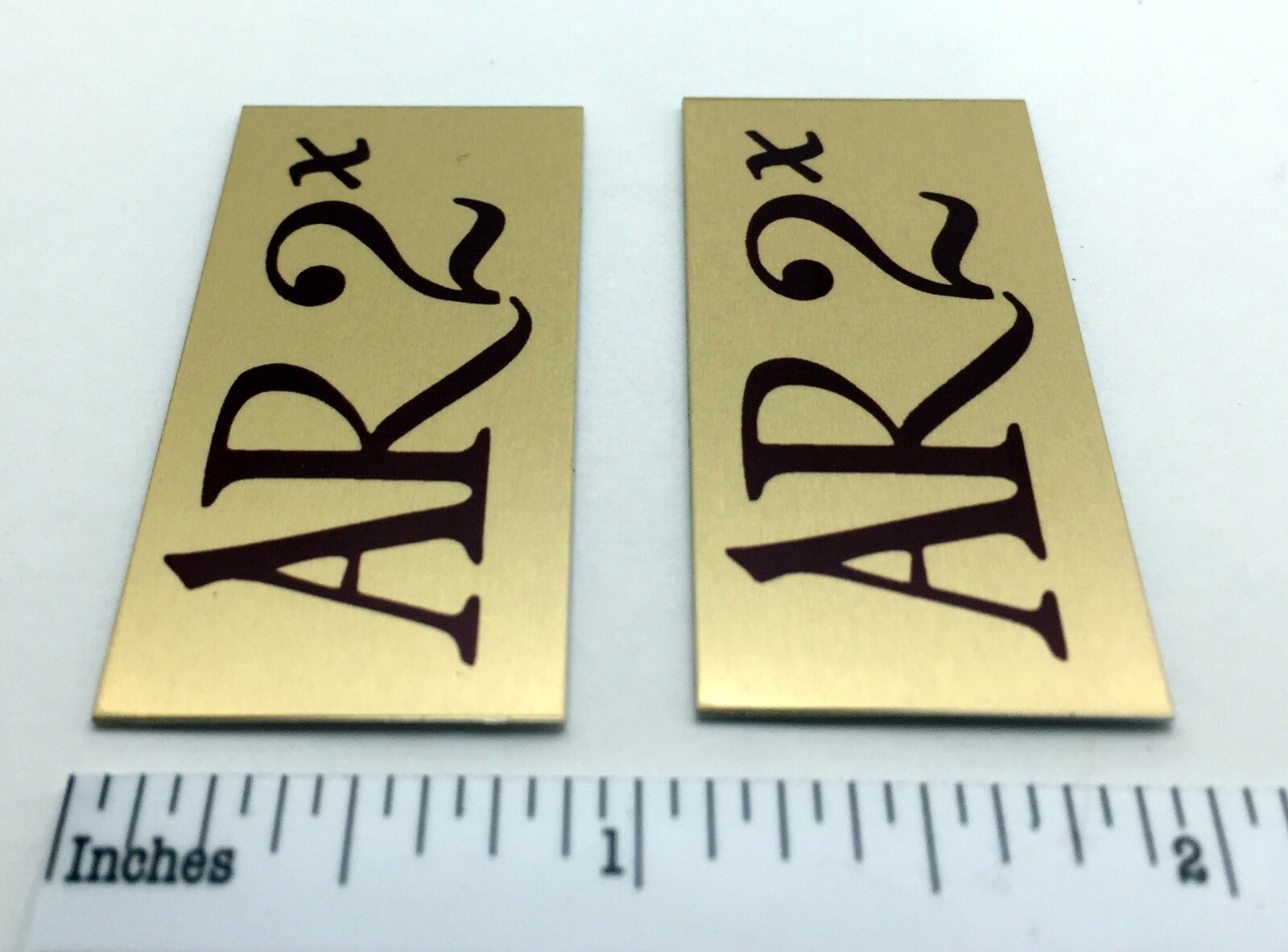 AR-2x Speaker Grill Badges Custom Aluminum Pair Free Shipping
