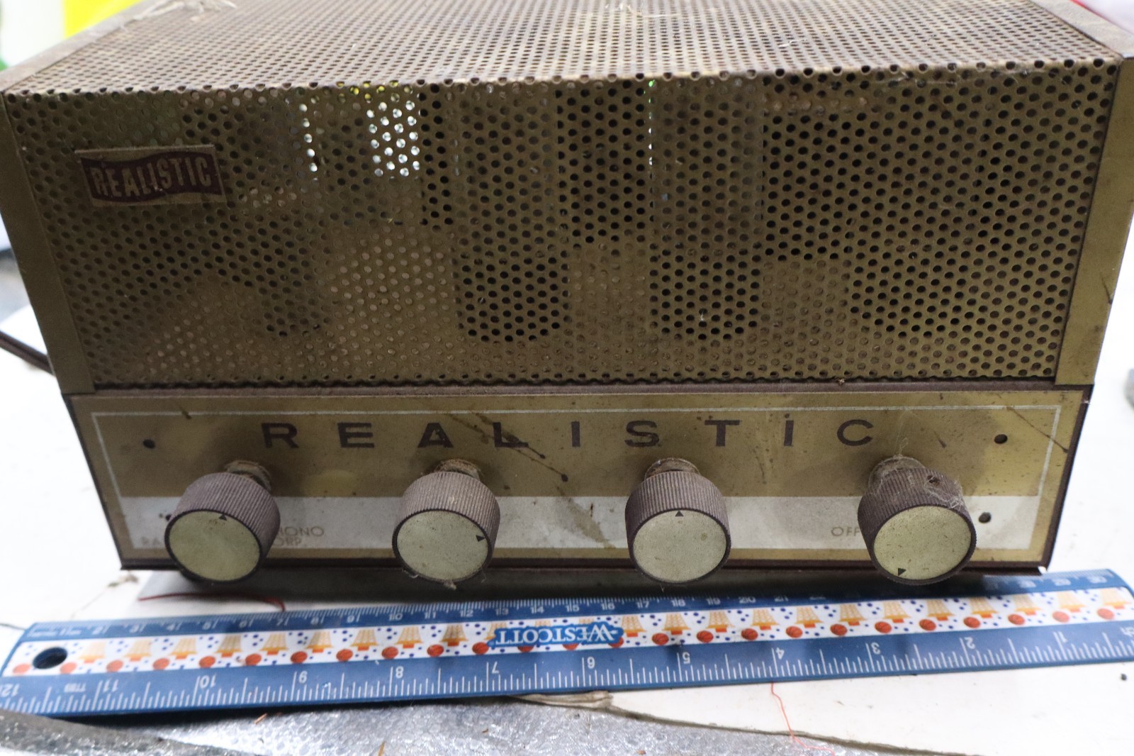 Vintage Realistic Tube Power Amplifier. Carnival series style. Untested for part