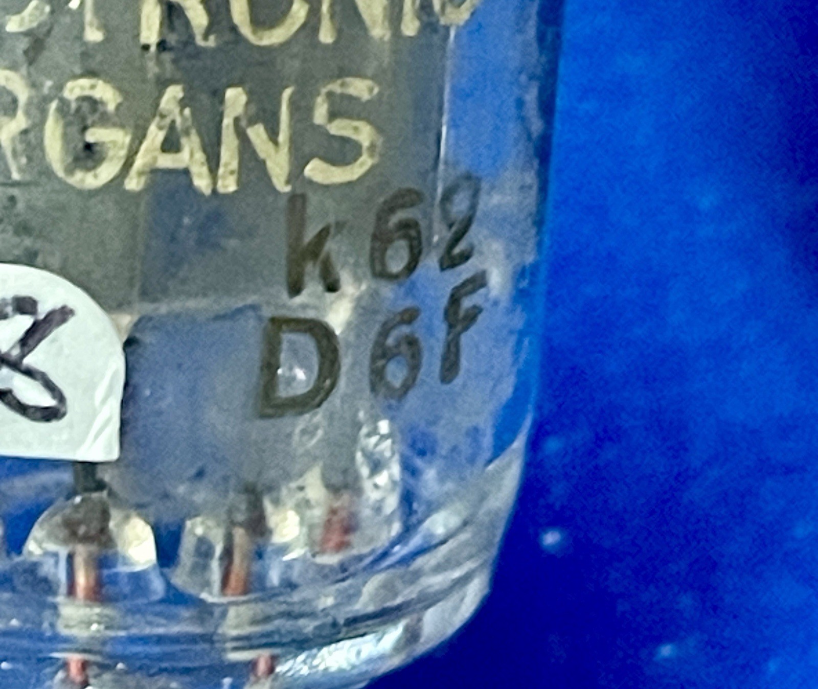 TWO Valvo ECC82 12AU7 Tubes / k62 / 45 deg. D Getter – 1956 /Amplitrex👍 Amperex