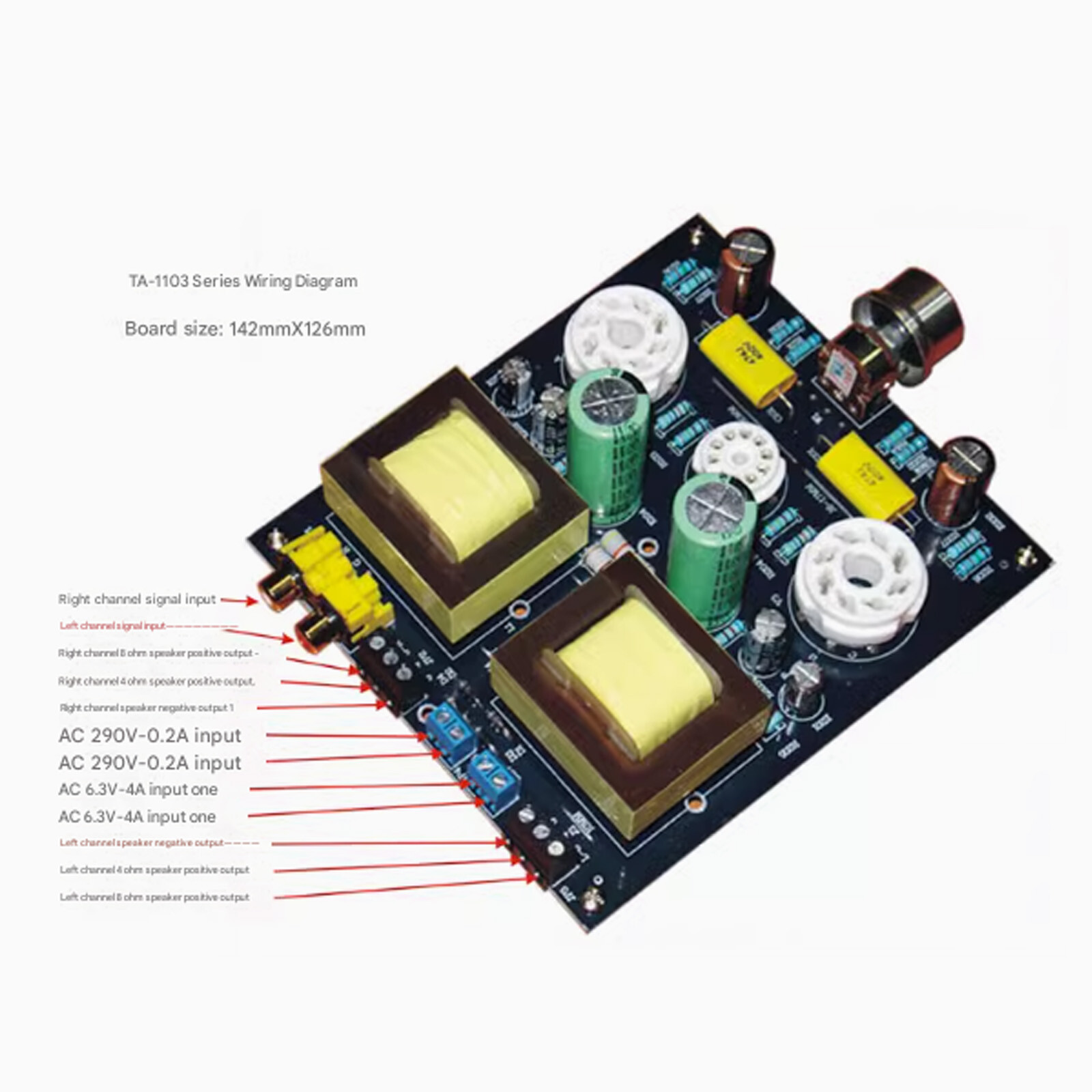 HiFi EL34 Vacuum Tube Amplifier Class A Single-ended Stereo Audio Amp DIY Kit