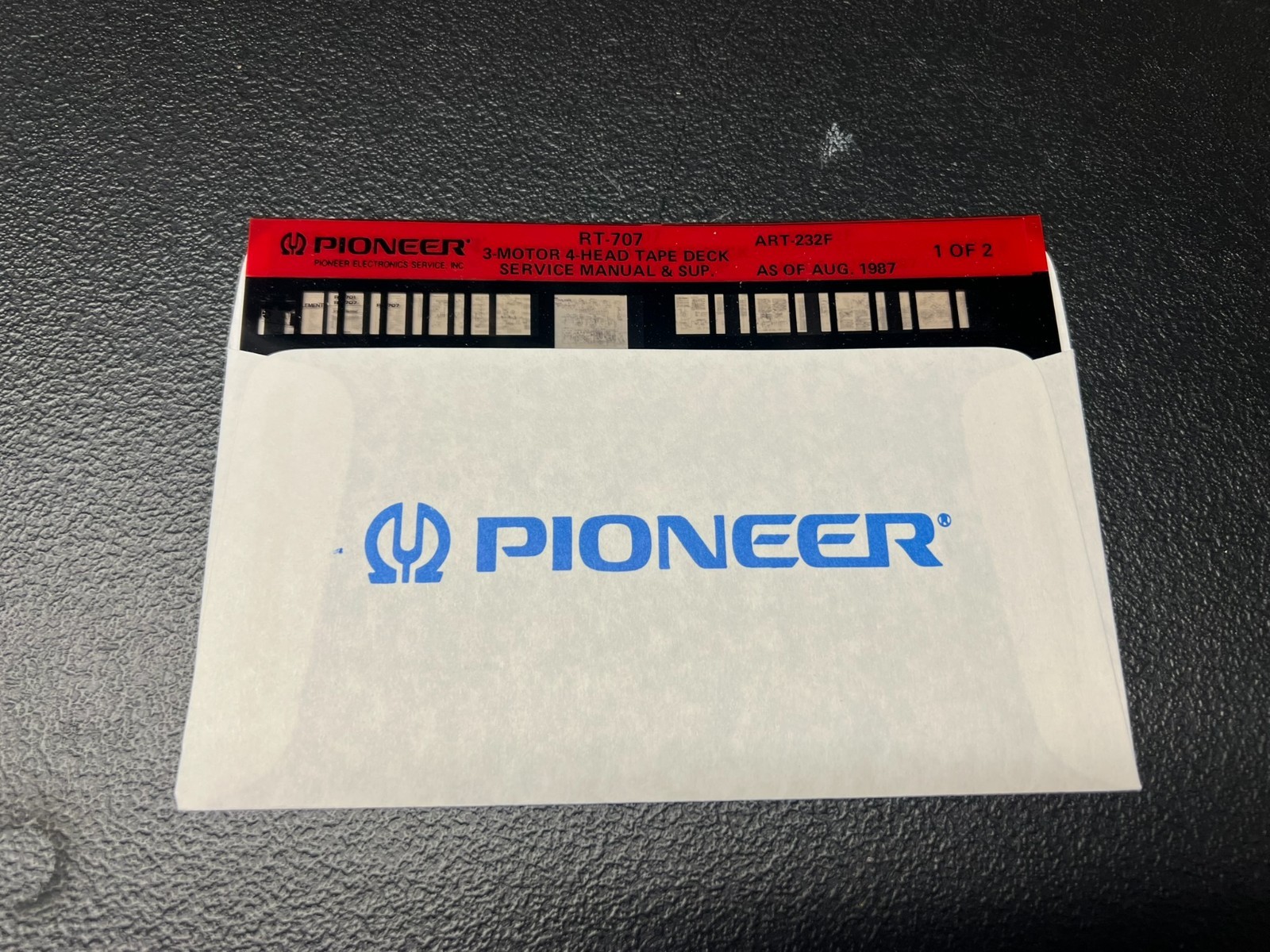 Pioneer RT-707 Reel-to-Reel Microfiche Service Manual