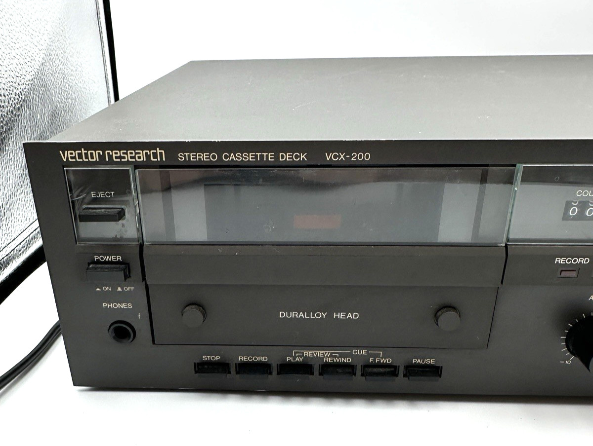 Vintage Vector Research VCX-200 Stereo Cassette Deck Tested Working 1980s