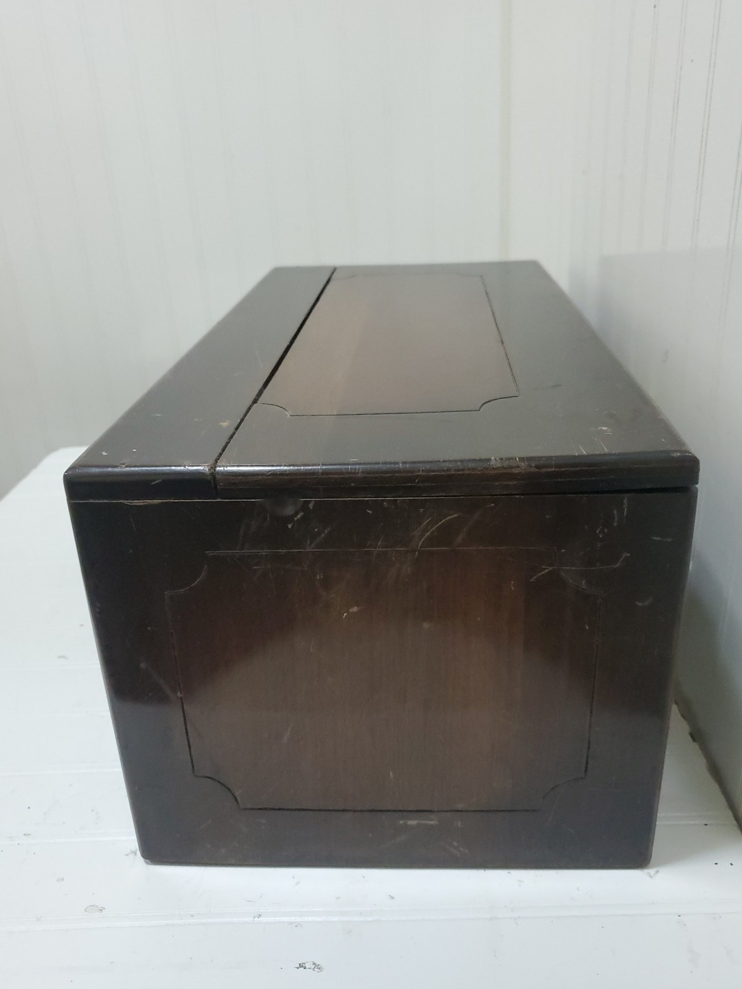 Antique 1926 Stewart Warner Model 345 Tube Battery Radio Wooden Cabinet Untested