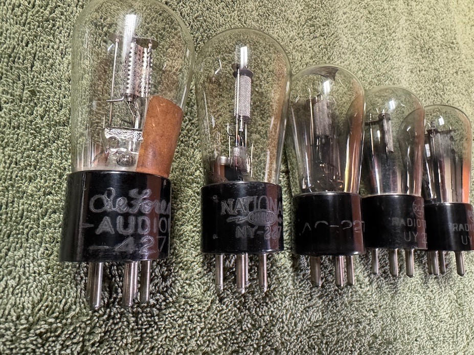 5 Dud Display only 27 227 327 radio tubes RCA Gibraltar DeForest National Union