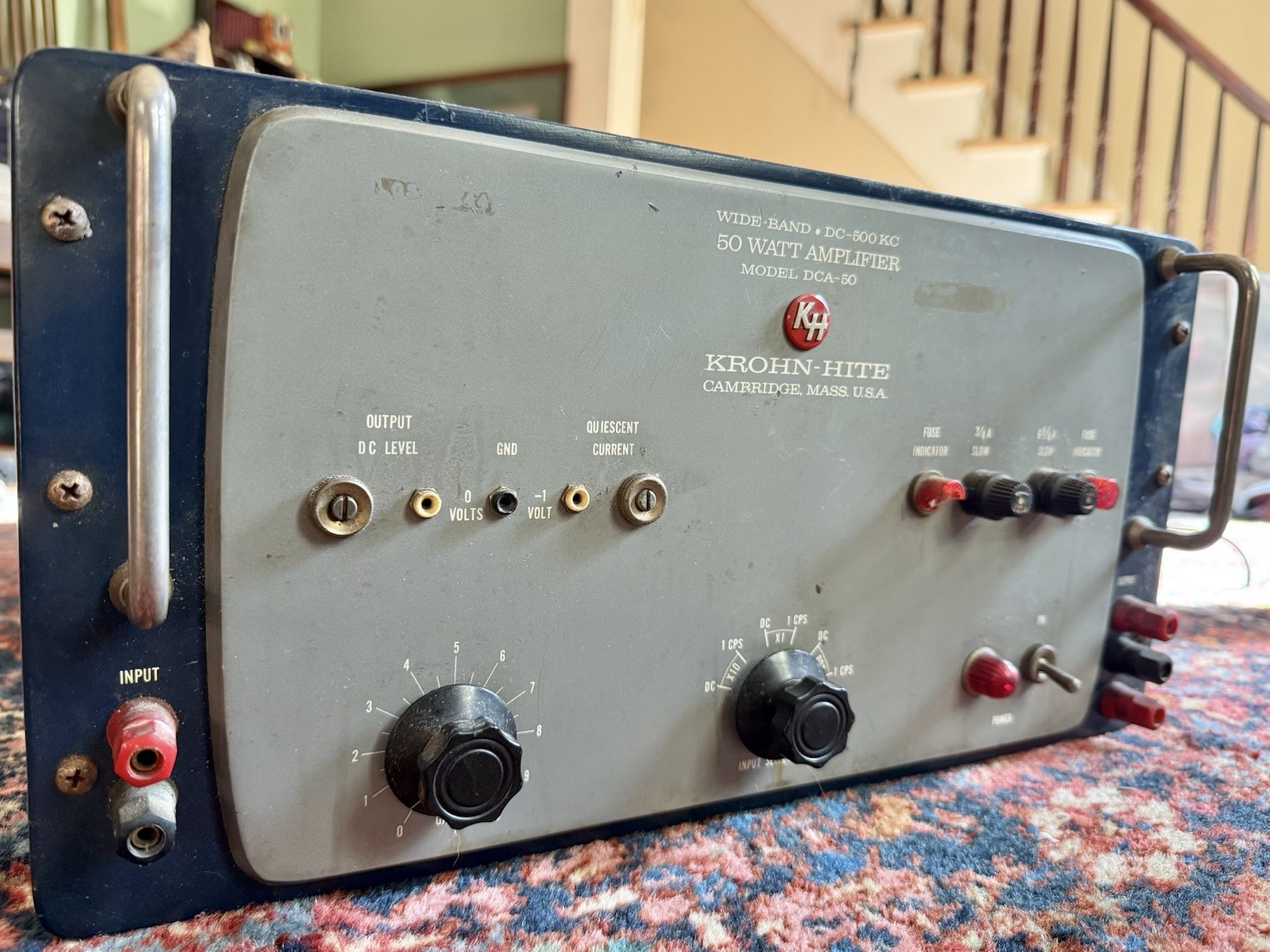 Very Rare Krohn-Hite DCA-50 50 Watt Wide Band Tube Amplifier DC-500 KC Powers On