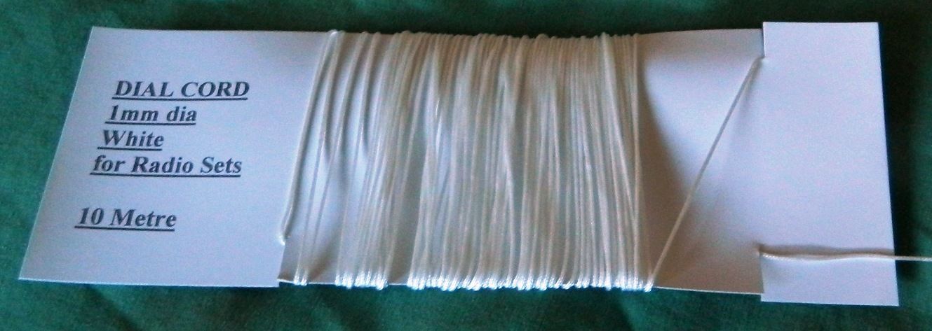 Radio DIAL CORD 1.0 0.8 0.6 mm WHITE synthetic cord 10, 20, 30M suit valve tube