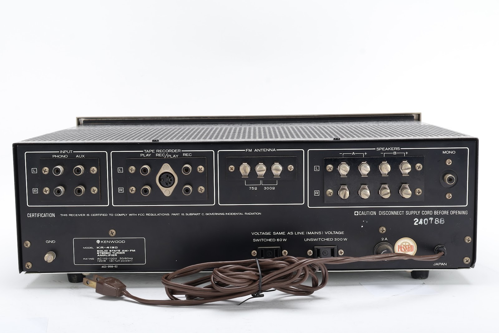 Kenwood KR-4130 Stereo Receiver – Fair Condition