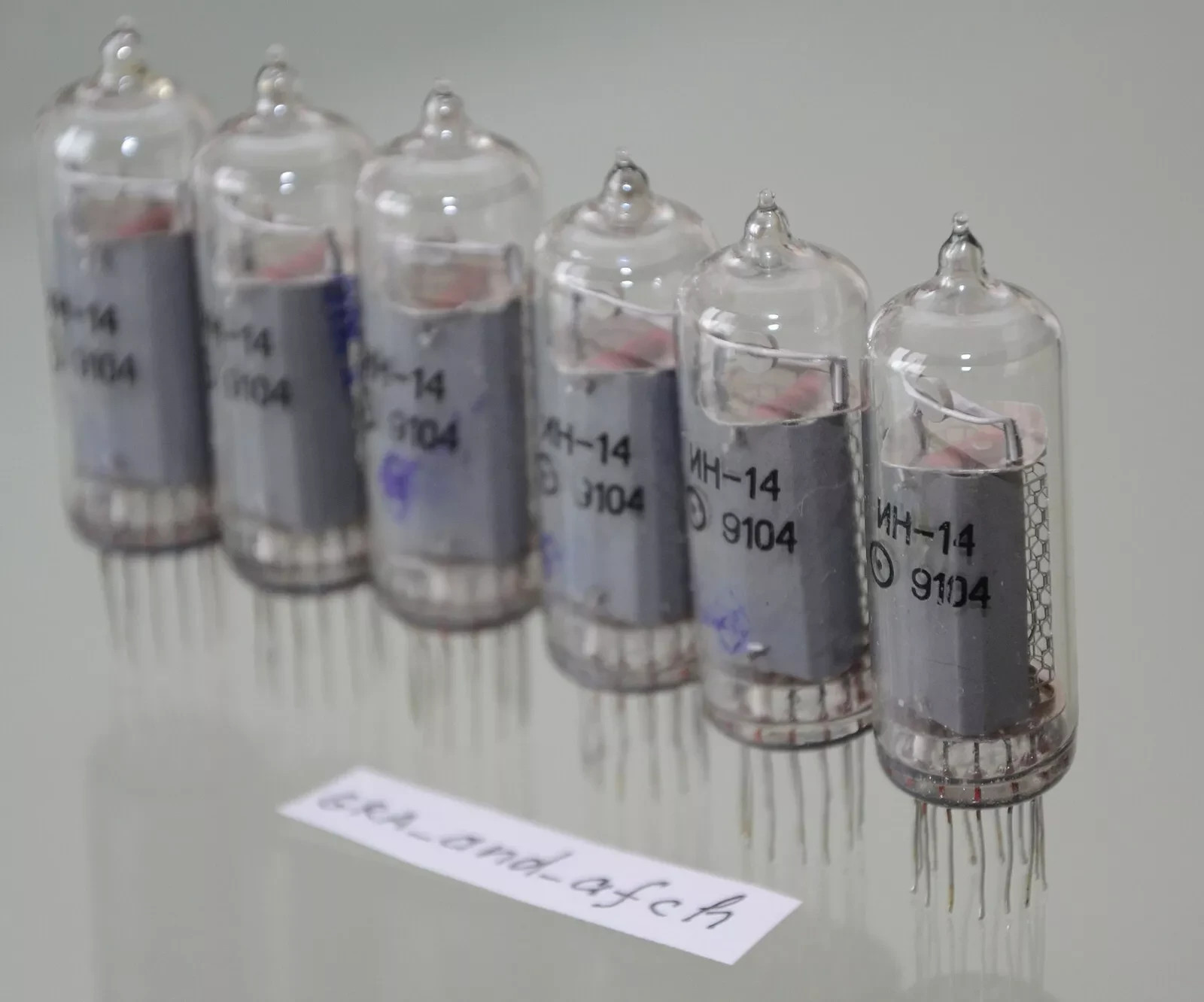 IN-14 Nixie Tubes UNUSED TESTED Desoldered [6 pcs SET] FAST DELIVERY UPS 3-5Days