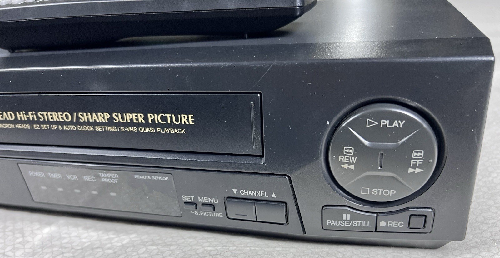 Sharp VC-H810U 4-Head Hi-Fi Stereo VHS VCR Player & Working Original Remote