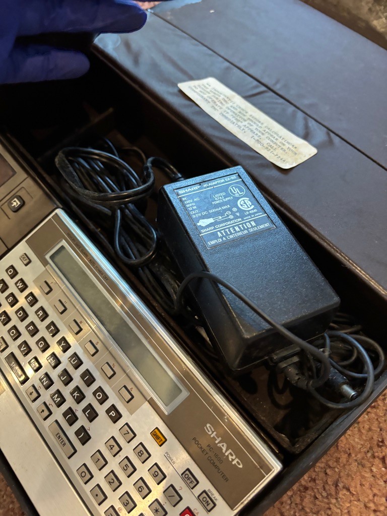 Sharp PC1500A Pocket Computer W/ CE150 Printer/Cassette Interface Printer Charge