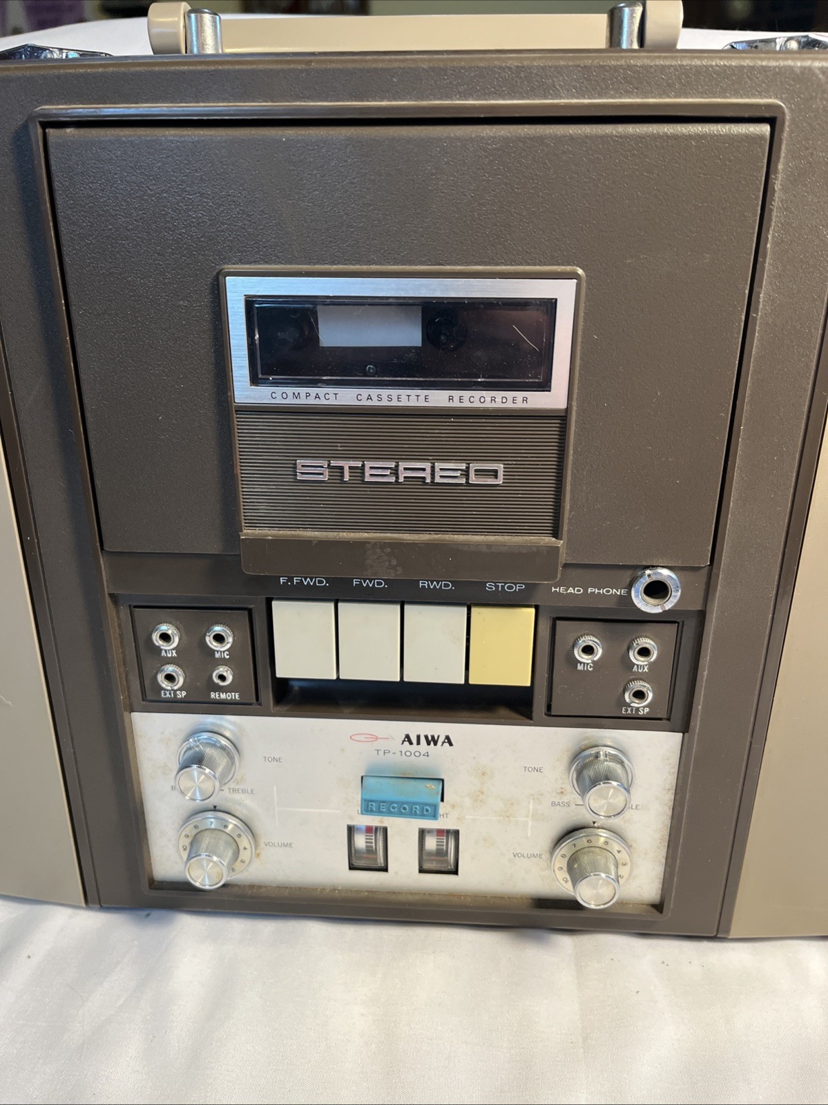 Vintage AIWA TP-1004 Cassette Recorder – Tested/ Runs. See Description!!