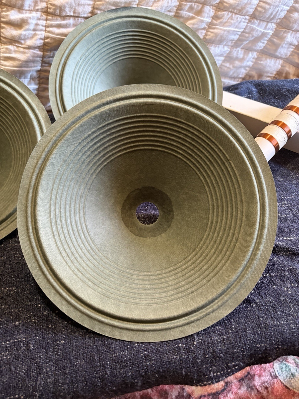 1X Rare 12” Alnico Speaker Partial Recone Kit 3.75” Deep 1.5” Voice Coil 15 Ohm