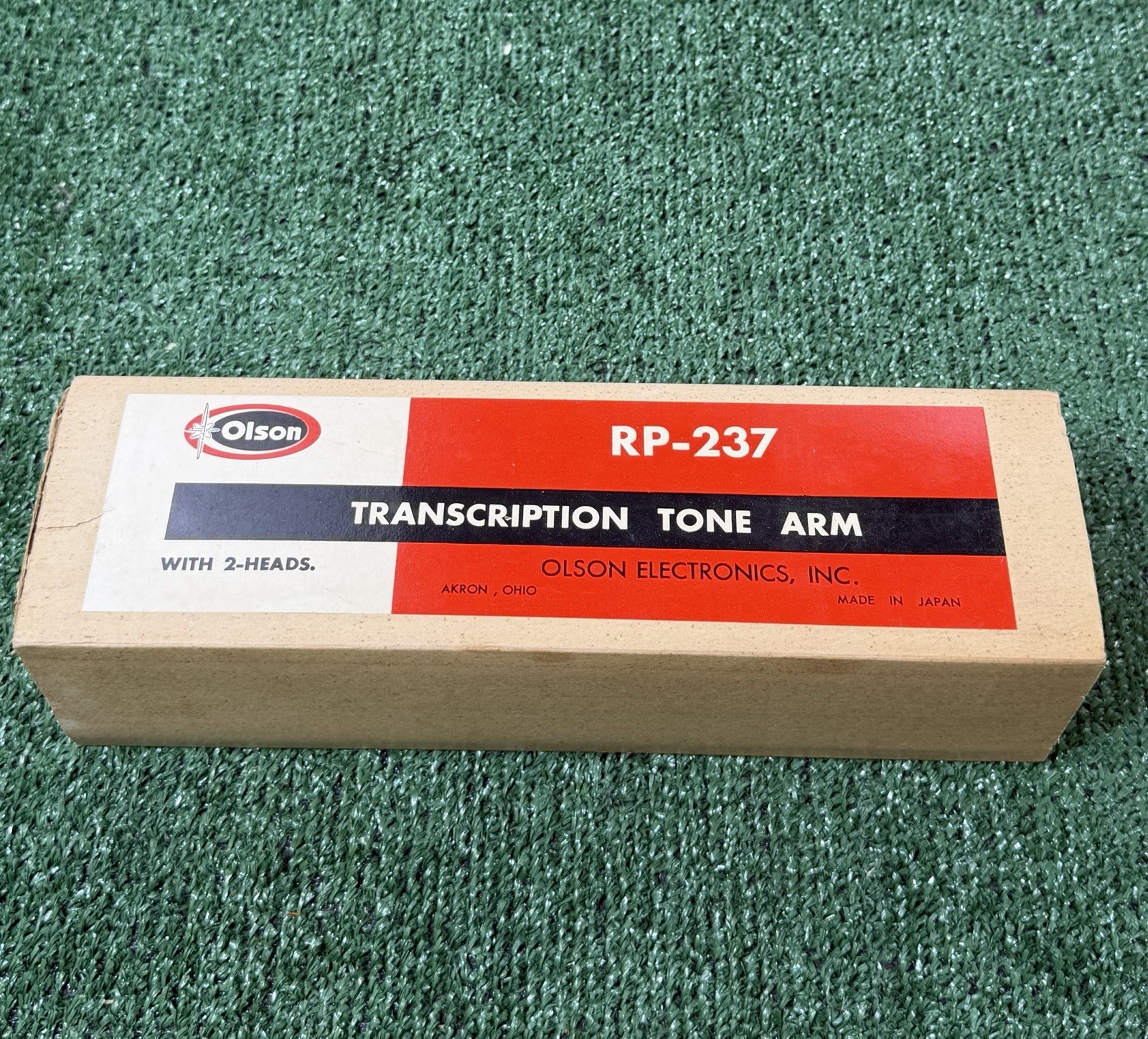 BRAND NEW!! VINTAGE OLSON RP-237 TRANSCRIPTION TONE ARM WITH 2 HEADS Japan