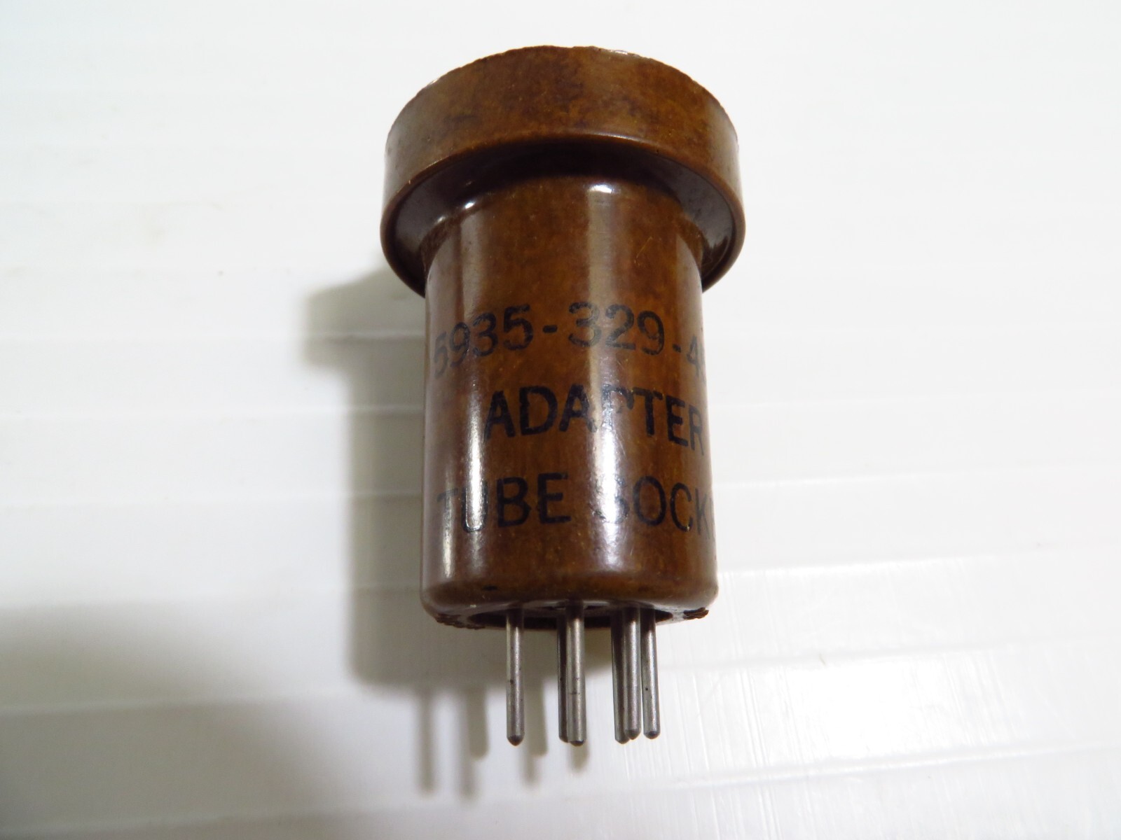Vintage Vector 7-Pin Tube Adapter Test Socket Brown, U-104/U, FREE 2-3 Day Ship!